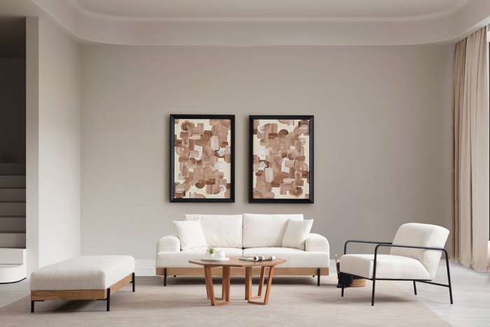 Atelier Del Sofa Eti Oak Pouffe - Blanco